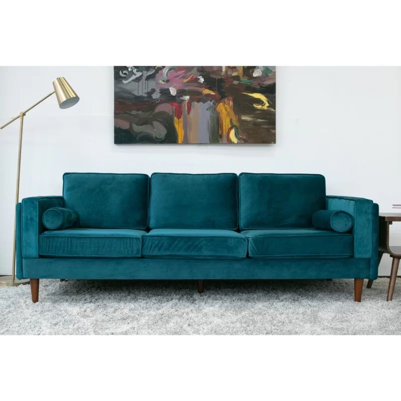 Lindel Velvet 88" Flared Arm Sofa | Wayfair North America