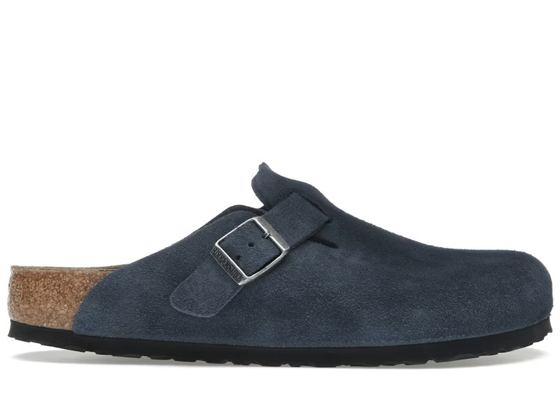 Men's Birkenstock Boston Suede Sneakers in New Navy Blue | StockX