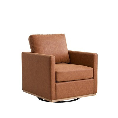 30.7" Square 360° Swivel Accent Chair, Brown | Target