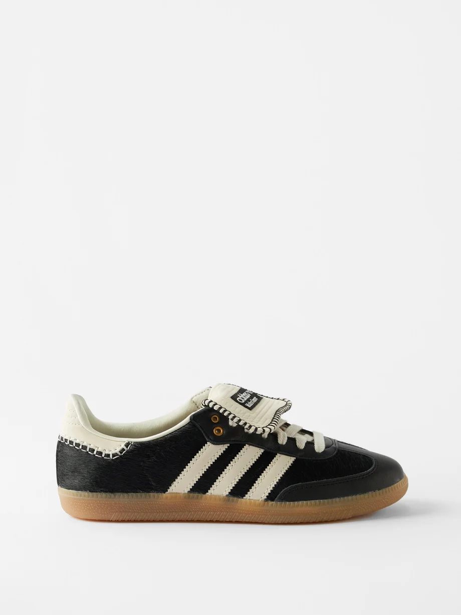 Samba leather and calf hair trainers | Matches (UK)