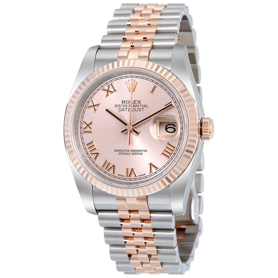 Pre-owned Rolex Oyster Perpetual Rose Dial Mens Watch 116231PRJ | Jomashop.com & JomaDeals.com