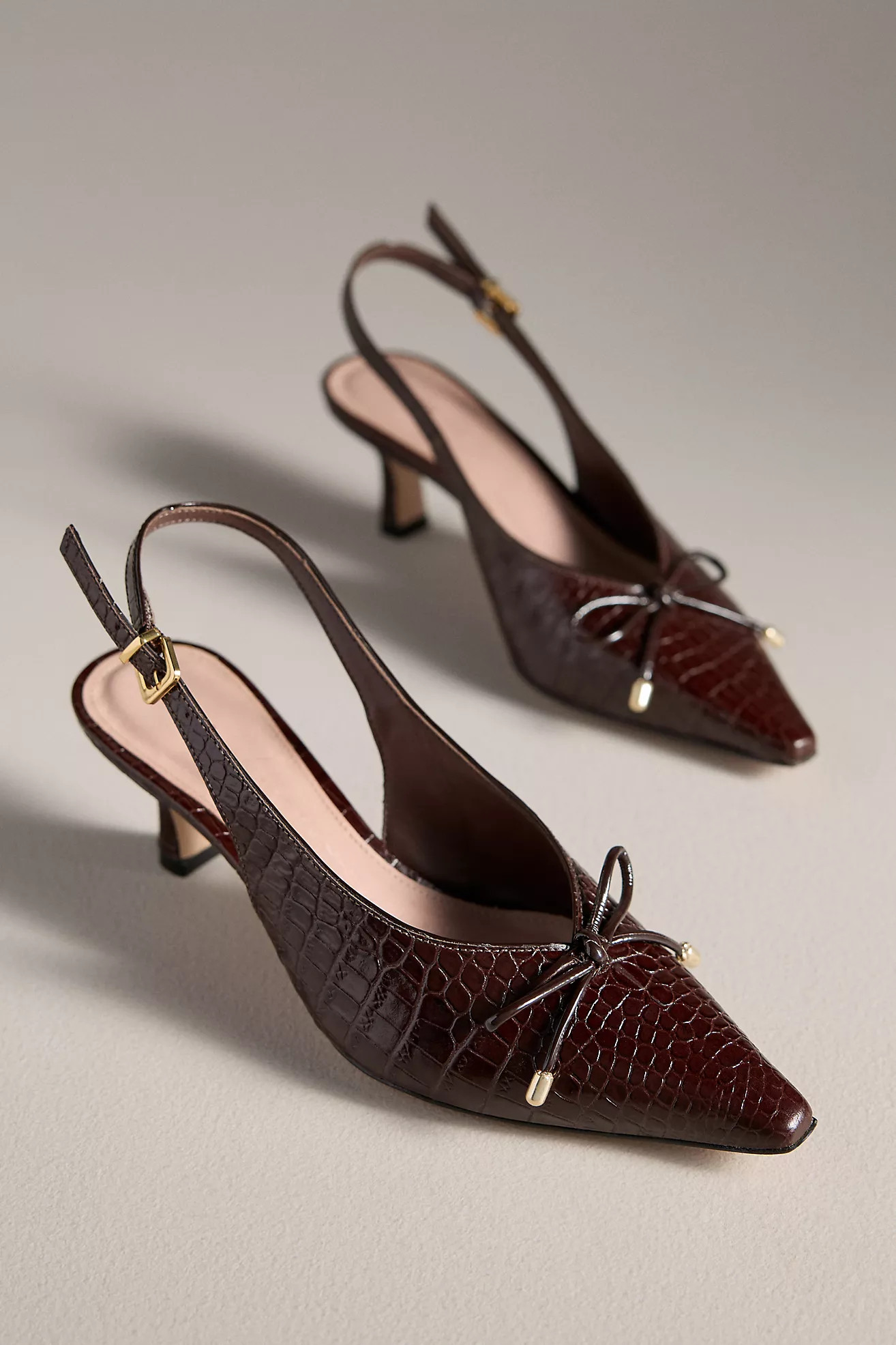 Maeve Pointed-Toe Slingback Heels | Anthropologie (US)