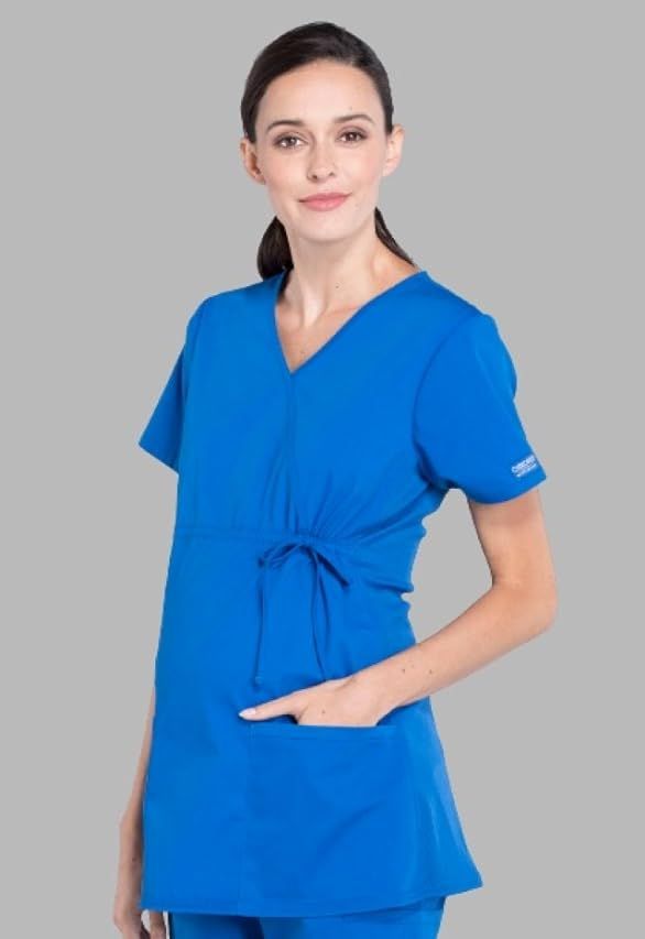 Cherokee Women Scrubs Top Workwear Professionals Maternity Mock Wrap WW685 | Amazon (US)