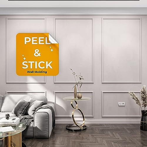Birdeco Peel and Stick Wall molding kit, Ready to go Easy to Install for DIY Lovers, no Need Tools | 3 top 3 Bottom Frames | Amazon (US)