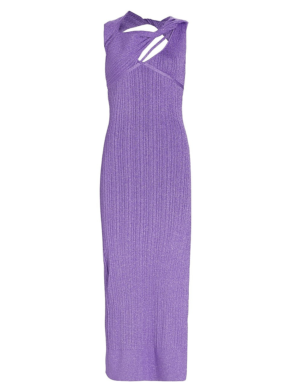 Women's Sevrine Cutout Rib-Knit Maxi Dress - Purple - Size Large - Purple - Size Large | Saks Fifth Avenue