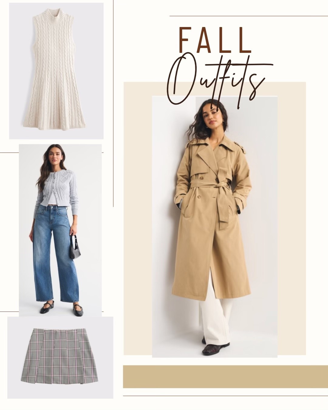 Fall has begun and here are my favorite fall outfits for the season. Plaid skirts, tan trenchcoats and sweater dresses are staples for the season

#LTKootd #LTKSaleAlert #LTKSeasonal