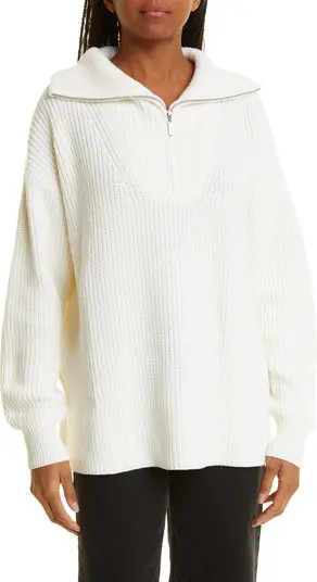 La Ligne Half Zip Cotton Sweater | Nordstrom | Nordstrom