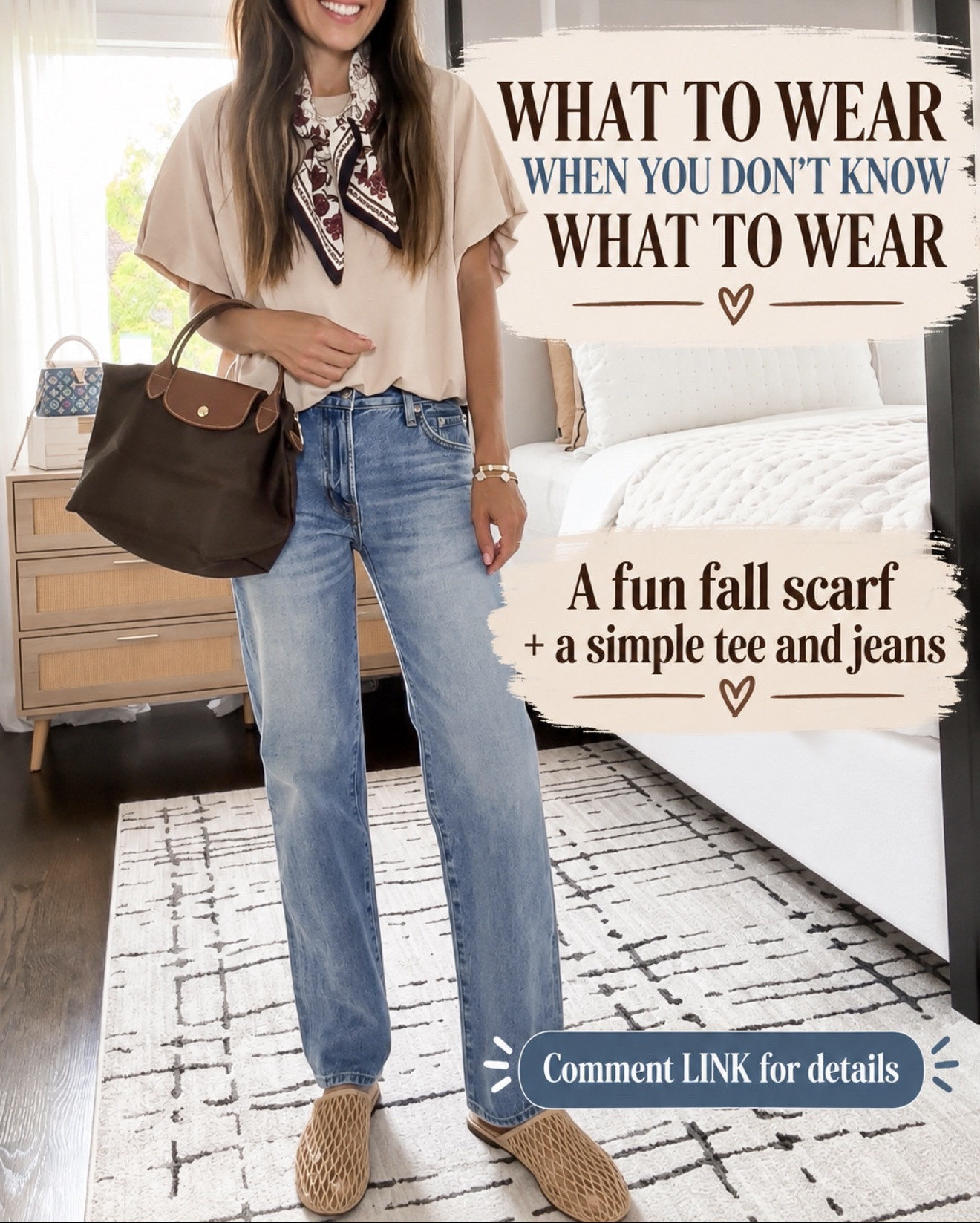 When a simple tee and jeans need a little something… add a fun fall scarf. 🤎 Such an easy way to make your basics feel completely different!

Comment LINK and I’ll send you the details! 🔗

#LTKOver40 #LTKSeasonal #LTKmomlife