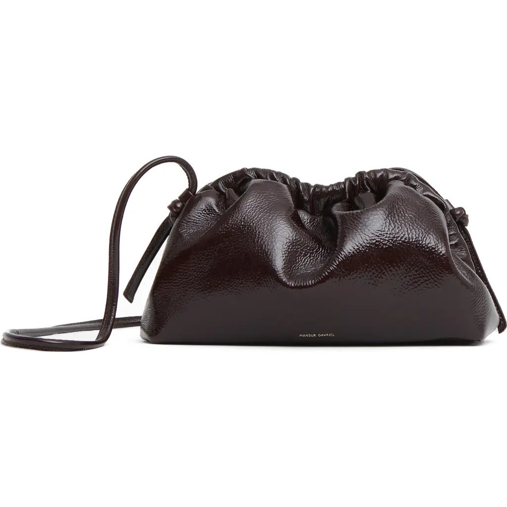 Mansur Gavriel Mini Cloud Leather Clutch in Aubergine at Nordstrom | Nordstrom