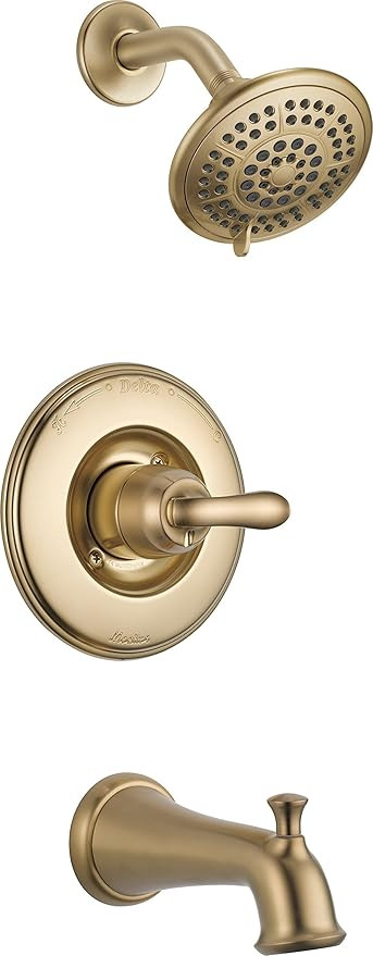 Delta Faucet Linden 14 Series Single-Function Tub and Shower Trim Kit with 5-Spray Touch-Clean Sh... | Amazon (US)