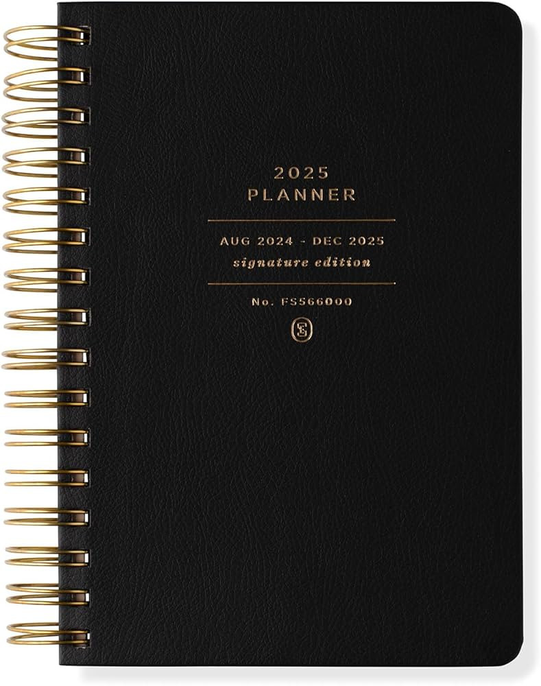 Fringe Studio 17 Month Planner (Aug 2024- Dec. 2025), "BLACK", Faux Leather Cover, 5.75" X 8.25",... | Amazon (CA)
