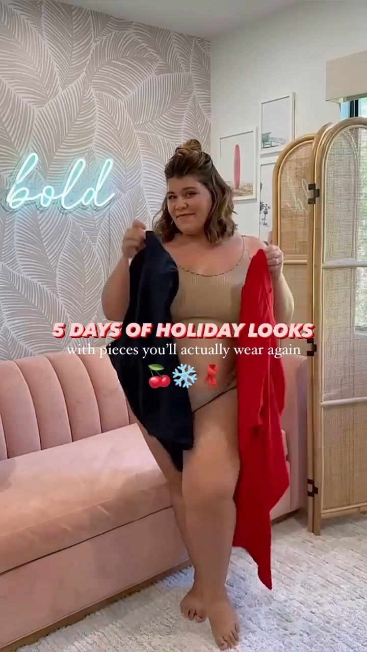 Day 1 is these fabulous red trousers❤️ I’m wearing size 34! And XL in the bodysuit  

#LTKplussize #LTKHoliday #LTKmidsize
