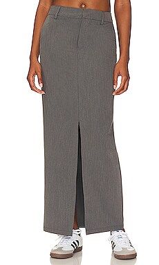 superdown Rayna Tailored Maxi Skirt in Grey from Revolve.com | Revolve Clothing (Global)