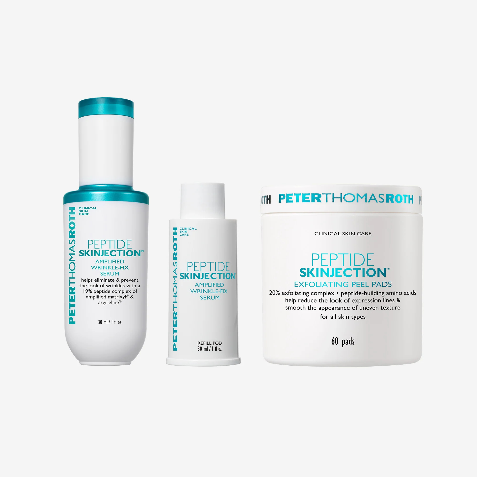 Peptide Skinjection Routine Essentials 3-Piece Bundle | Peter Thomas Roth Labs