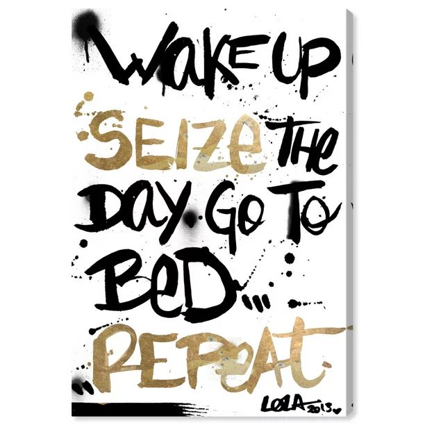 Runway Avenue Typography and Quotes Wall Art Canvas Prints 'Seize The Day' Motivational Quotes an... | Walmart (US)