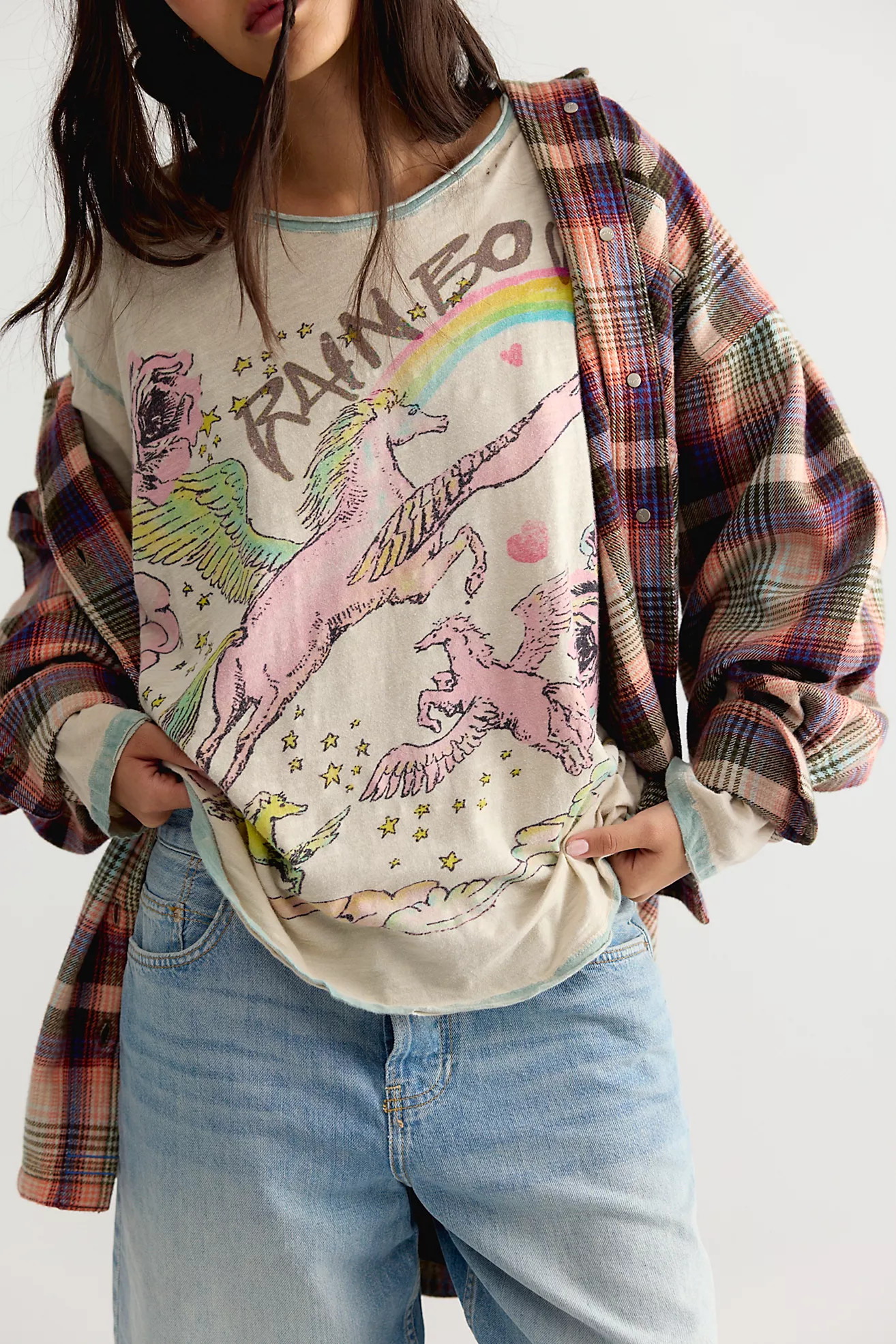 Magnolia Pearl Rainbow Pegasus Viggo Long Sleeve Tee | Free People (Global - UK&FR Excluded)