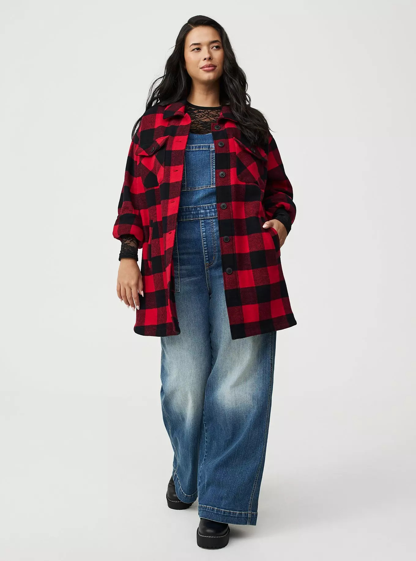 Brushed Twill Cotton Shacket | Torrid (US & Canada)