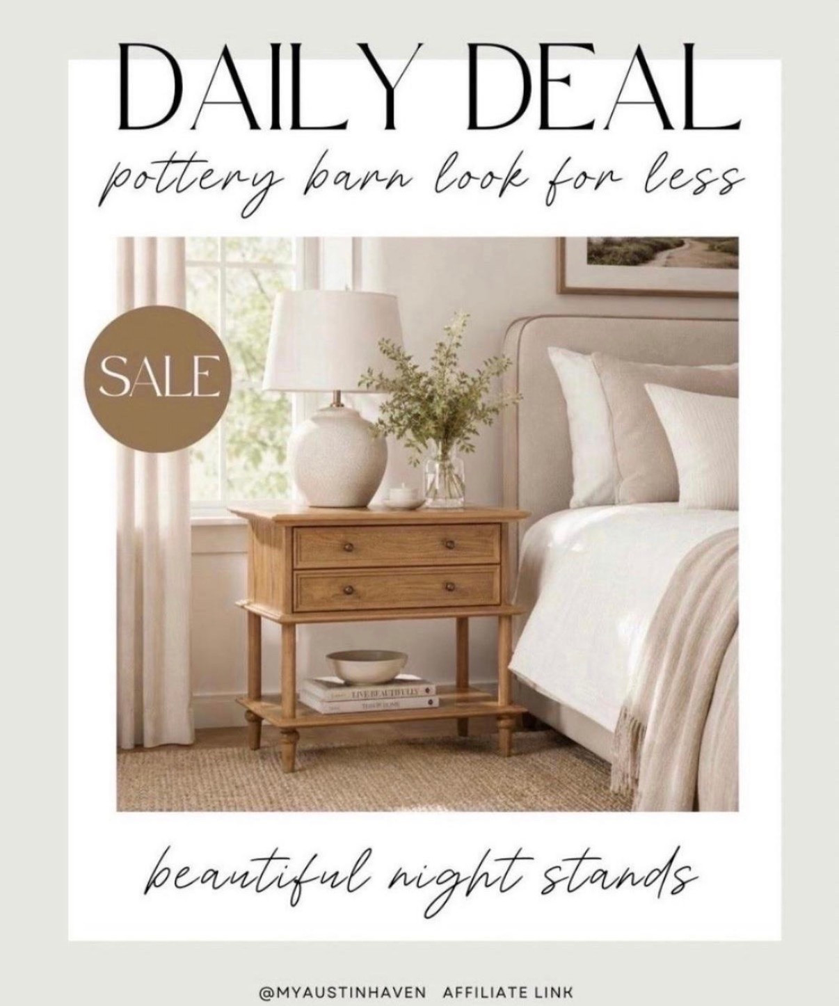 Major Pottery Barn look for less! Love this side table 😍 can be used as a night stand or a side table!

Furniture deal, side table, look for less, designer inspired, bedroom furniture, neutral decor