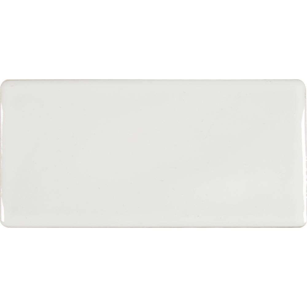 Whisper White 3 in. x 6 in. Handcrafted Glazed Ceramic Wall Tile (1 sq. ft. / case) | The Home Depot