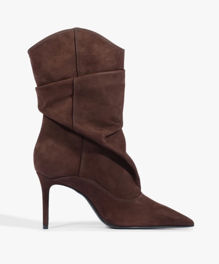 Brown boots, brown heels, brown heeled boots, western boots, stiletto boots, pointed toe boots, heeled bootie, heeled boots, over 40, over 50, staple wardrobe 

#LTKShoeCrush #LTKSeasonal #LTKOver40