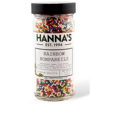 Rainbow Non Pariel Sprinkles, Hanna's Gourmet | Target