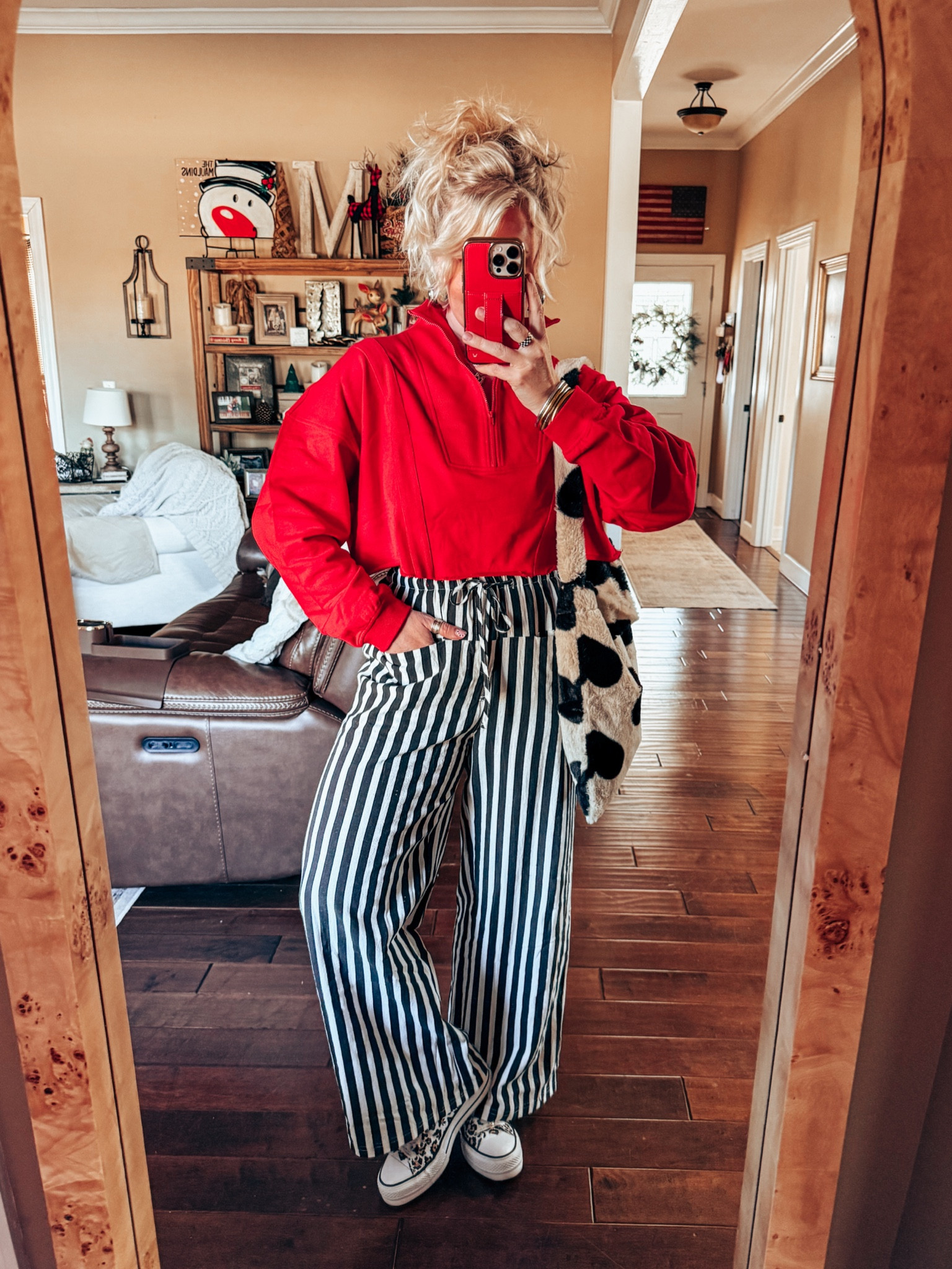 The cutest Amazon pants and sweatshirt! 
Cropped sweatshirt M
Pants M
Sneaks sized down 
✨My earrings and ring are @shopbeljoy save with code MANDIE25 

#LTKFindsUnder50 #LTKStyleTip #LTKOver40