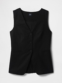 Linen-Blend Longline Vest | Gap (US)