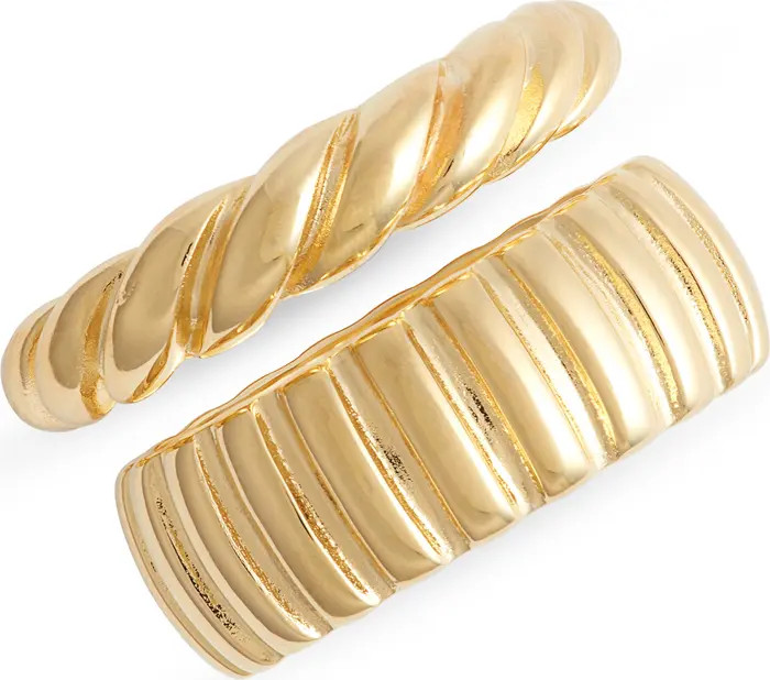 Nordstrom Demi Fine Set of 2 Ridged Rings | Nordstrom | Nordstrom