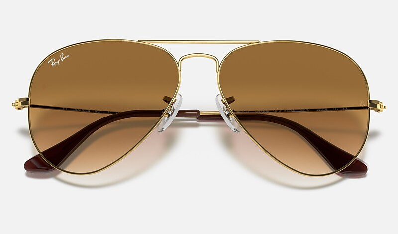 Lenses:    Light Brown Gradient   +   Frame:  Gold | Ray-Ban (US)