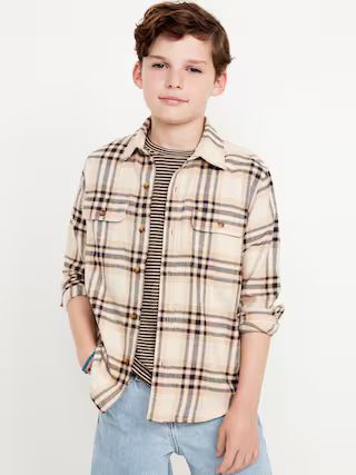 Soft-Brushed Flannel Pocket Shirt for Boys | Old Navy (US)