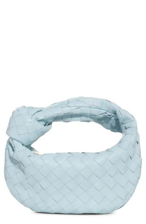 Bottega Veneta Mini Jodie Leather Hobo in Pale Blue-Gold at Nordstrom | Nordstrom