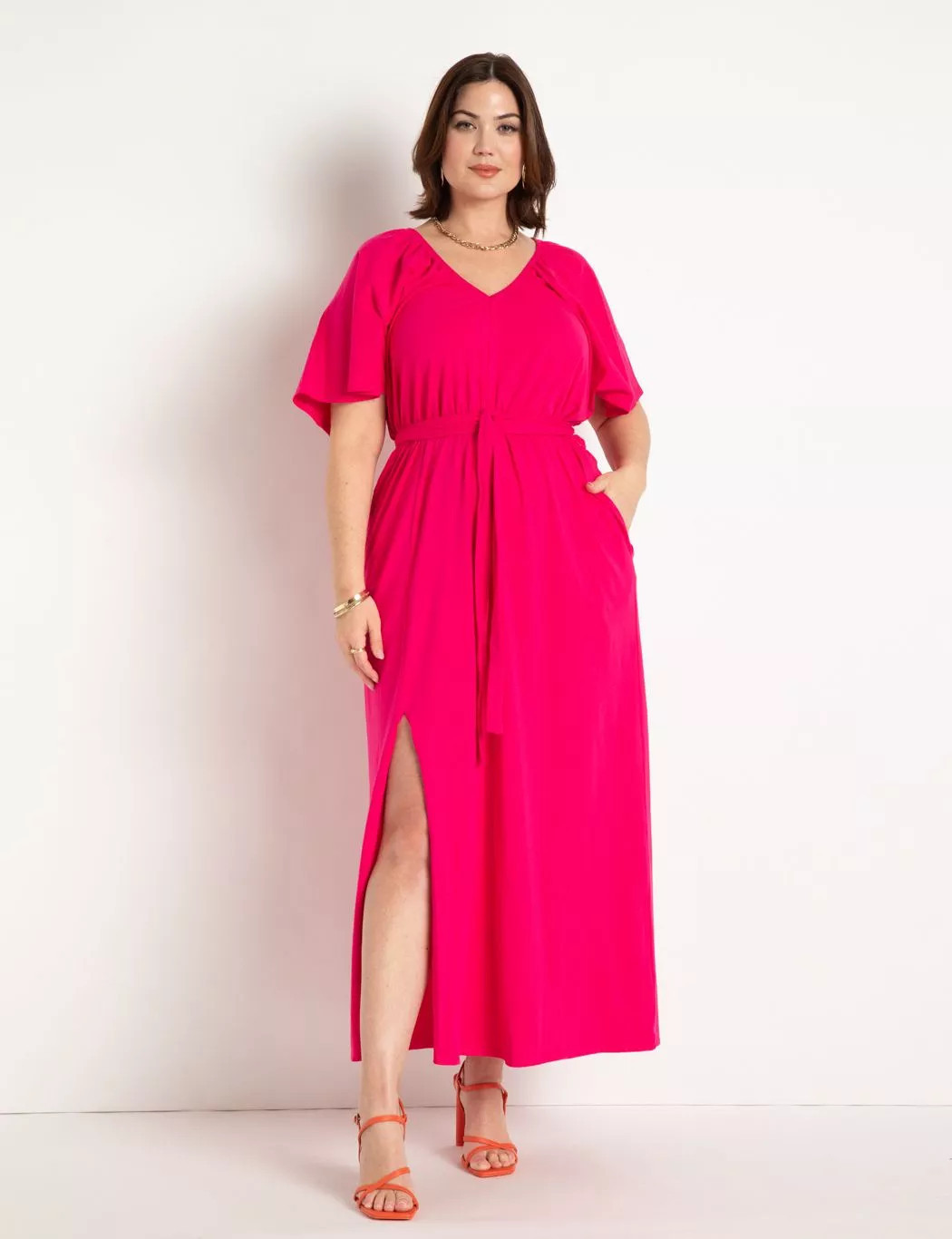 Knit Maxi Dress With Slit | Eloquii