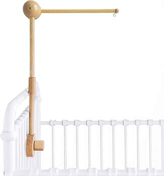 Wooden Baby Crib Mobile Arm, 3D 360° Adjustable - Baby Mobile Holder Arm (31 inch, 100% Natural ... | Amazon (US)