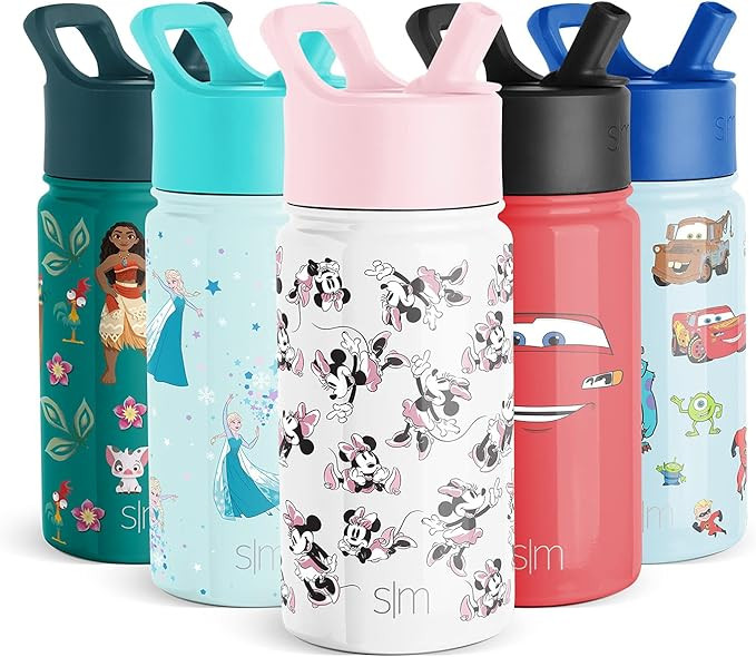 Simple Modern Disney Minnie Mouse Kids Water Bottle with Straw Lid | Reusable Insulated Stainless... | Amazon (US)
