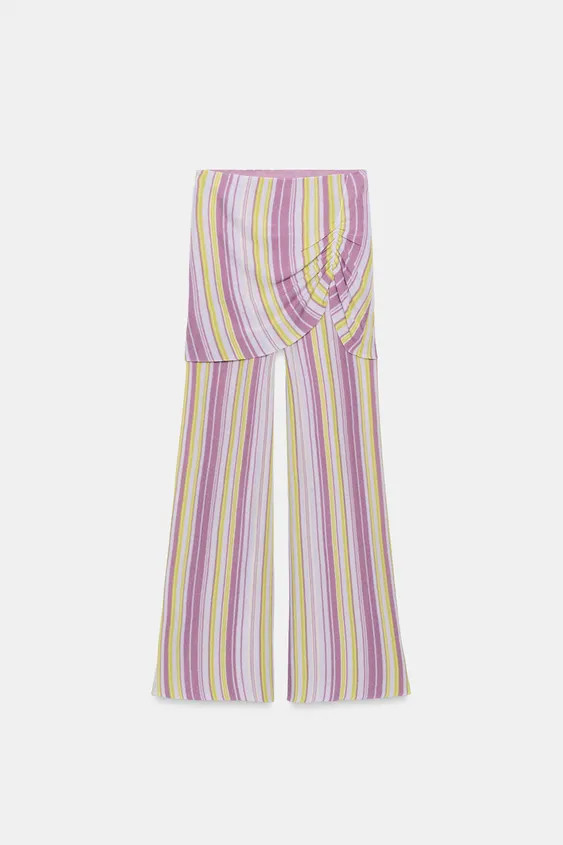 LONG STRIPED KNIT SKORT | Zara UK