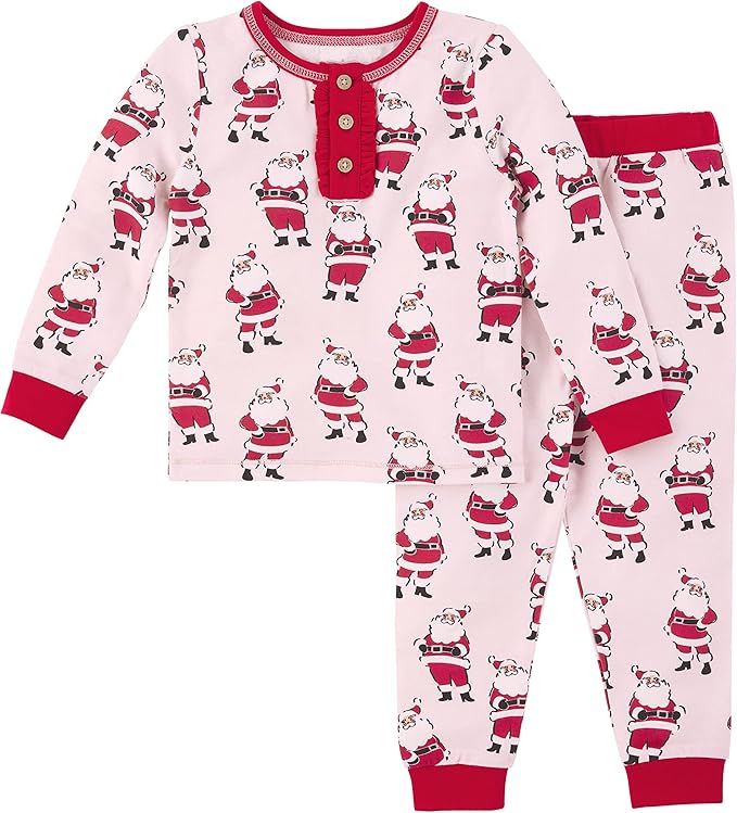 Mud Pie Baby Girls' Santa Christmas Pajamas | Amazon (US)