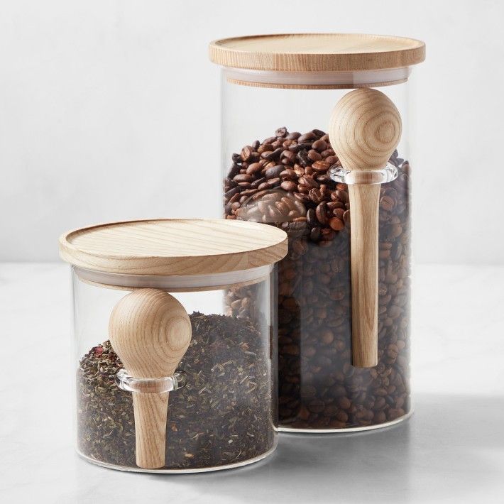 Hold Everything FSC® Coffee & Tea Stacking Canisters | Williams-Sonoma