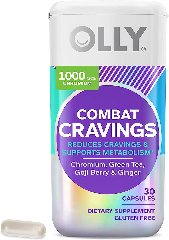 OLLY Combat Cravings, Metabolism & Energy Support Supplement, Chromium, Green Tea, Goji Berry, Gi... | Amazon (US)