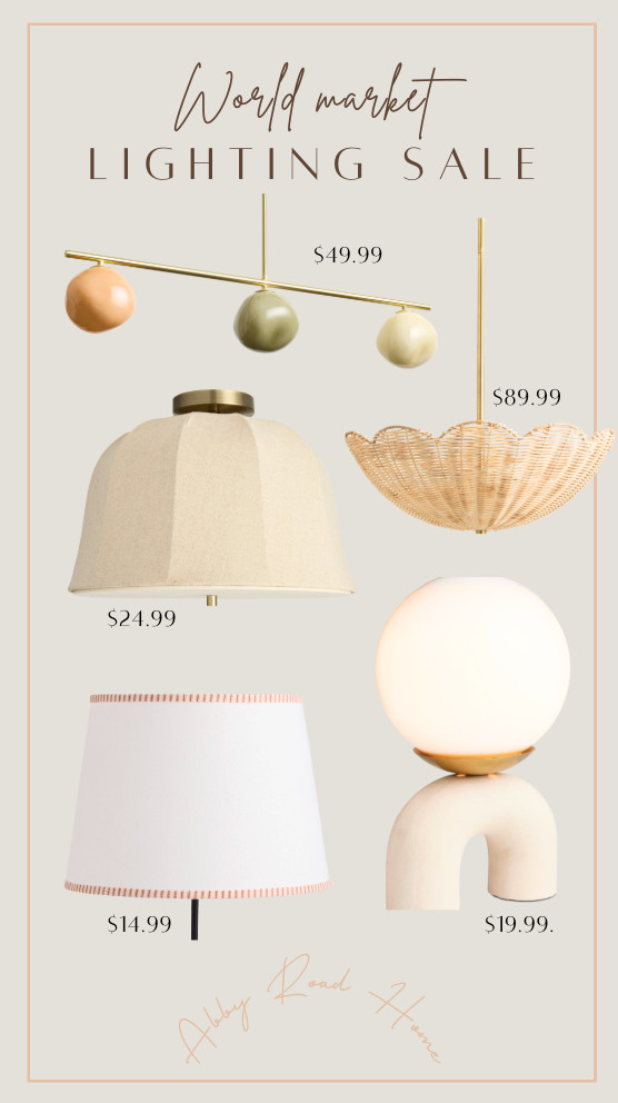 World Market Lighting Sale ✨

Sharing the best elevated lighting finds — all under $100 and giving serious designer energy.

Soft linen shades, warm brass finishes, sculptural ceramic bases, and woven textures that instantly warm up a space.

Lighting is the fastest way to change the mood of a room — and these feel curated without the splurge.

Linked all the sale favorites 🤍

#ltkhome #worldmarketfinds #affordabledecor #neutralhome #homerefresh #budgetfriendly #interiorstyle #designerinspired 

 