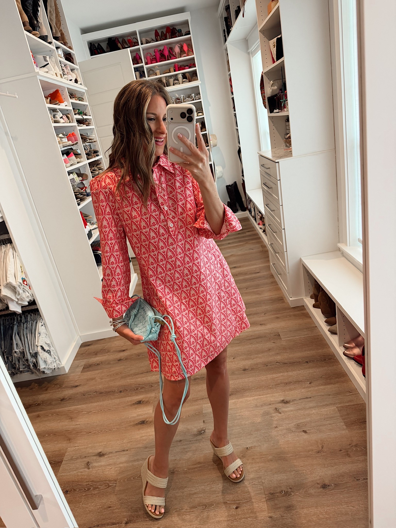 In a small dress, wedges, bag and accessories - fits tts.

#LTKSeasonal #LTKootd #LTKgrwm