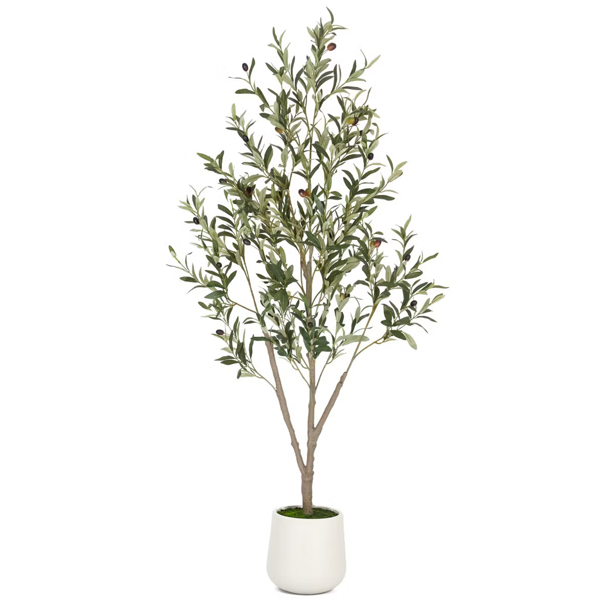 5FT 6FT 7FT Artificial Olive Tree Faux Olive Plant Realistic Leaves Silk Tree with White Pot for ... | Target