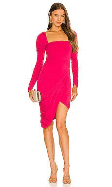 Michael Costello x REVOLVE Ashley Midi Dress in Fuschia from Revolve.com | Revolve Clothing (Global)