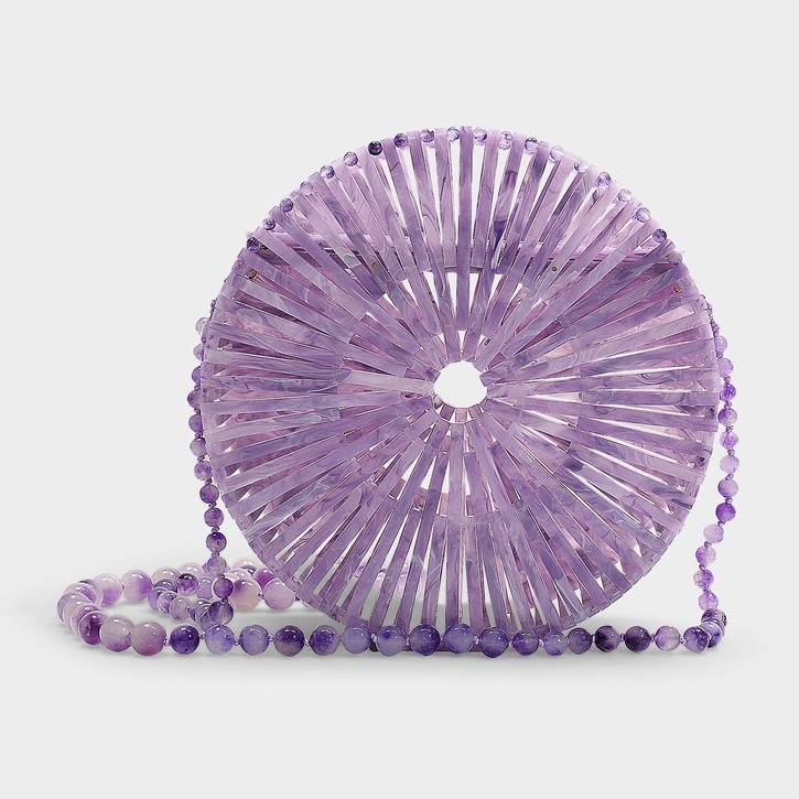 Acrylic Luna Bag in Lavender Acrylic | Monnier Paris (ROW)