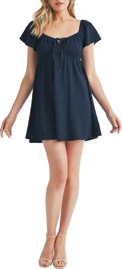 Textured Tie Front Dress | Nordstrom