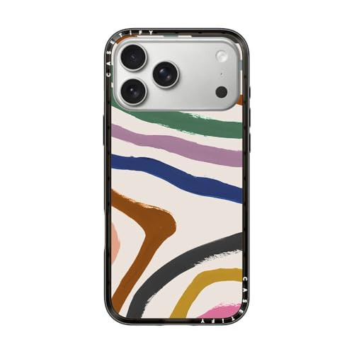 CASETiFY Compact iPhone 17 Pro Max Case [Slim and Sleek/Compatible with Magsafe / 4 ft. 2X Military Grade Drop Protection] - Zébra Pop - Clear Black | Amazon (US)