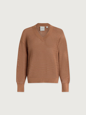 Gaia V Neck Sweater | Varley UK, Camel / XS | Varley UK