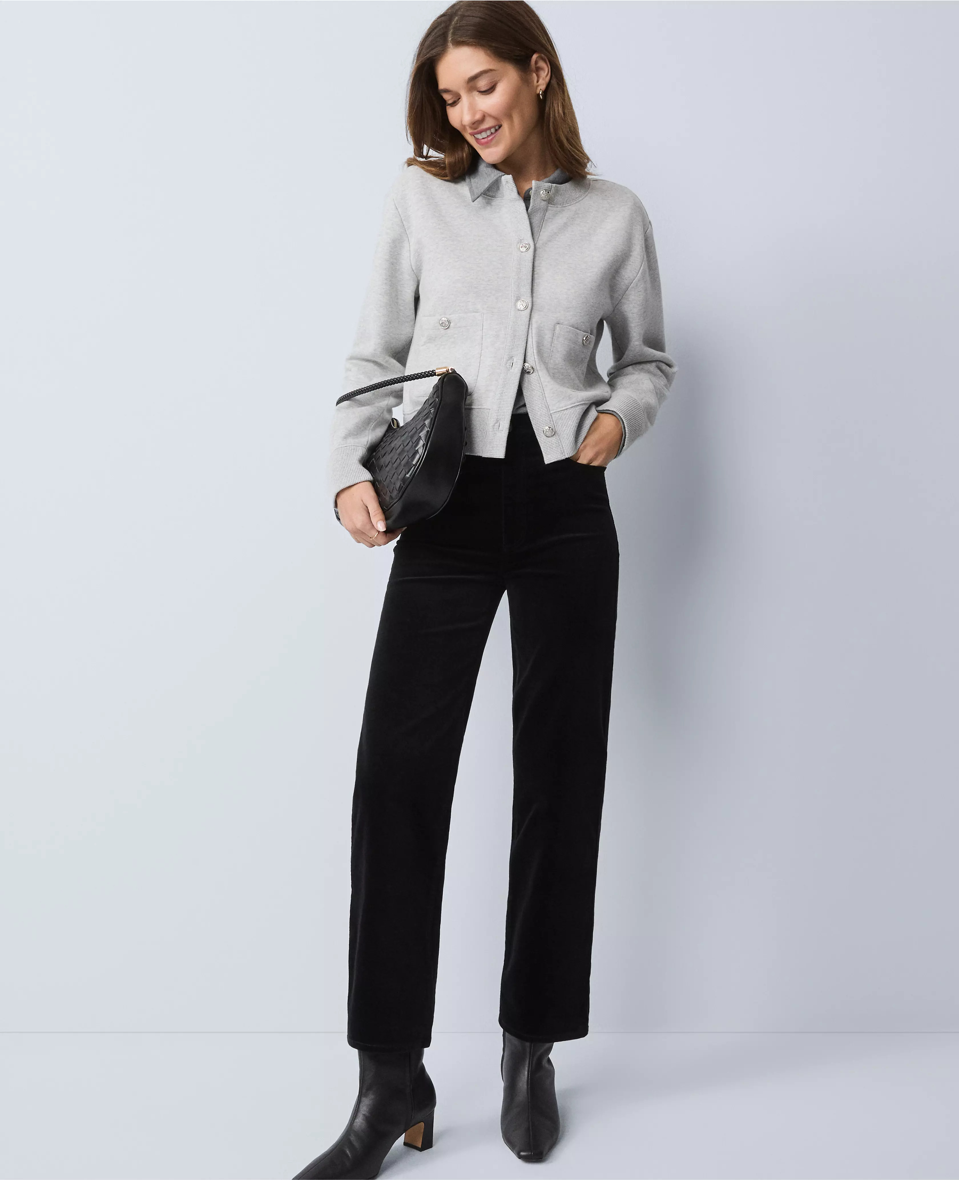 Weekend Collection Stretch Velvet Pant | Ann Taylor