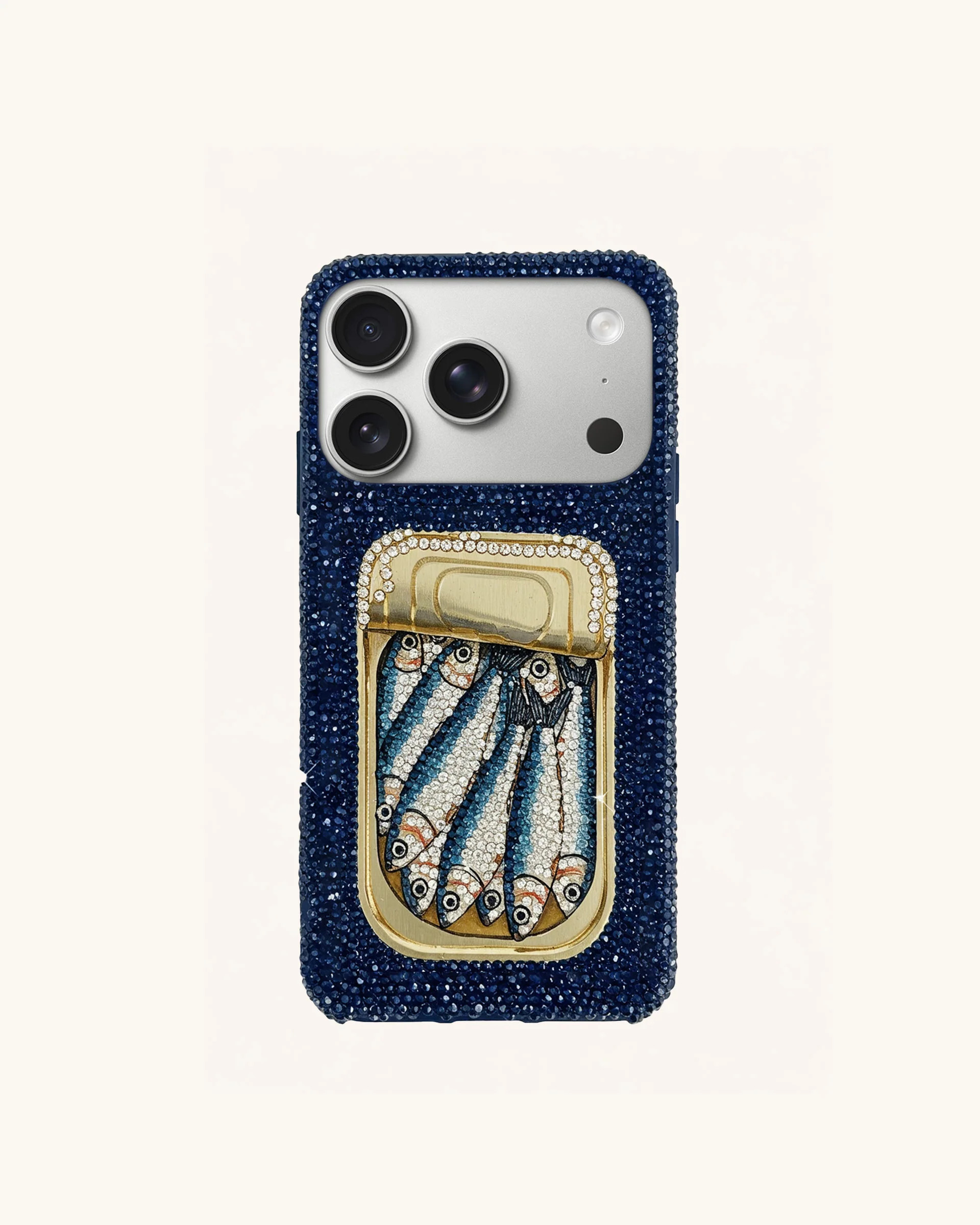 Sardine Tin Artificial Crystal Phone Case - Blue | JW PEI US