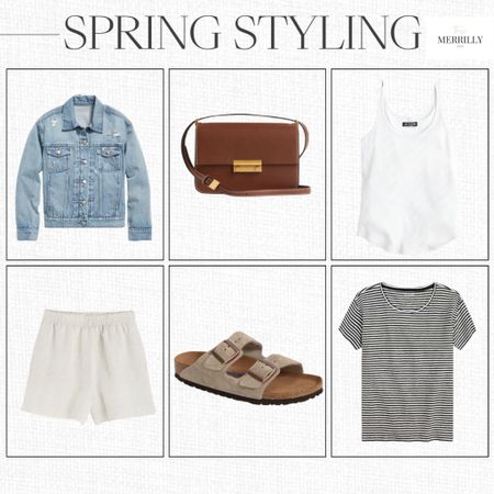 Spring outfit staples - denim jacket - linen shorts - Birkenstock slides 

#LTKstyletip #LTKfindsunder50 #LTKSeasonal