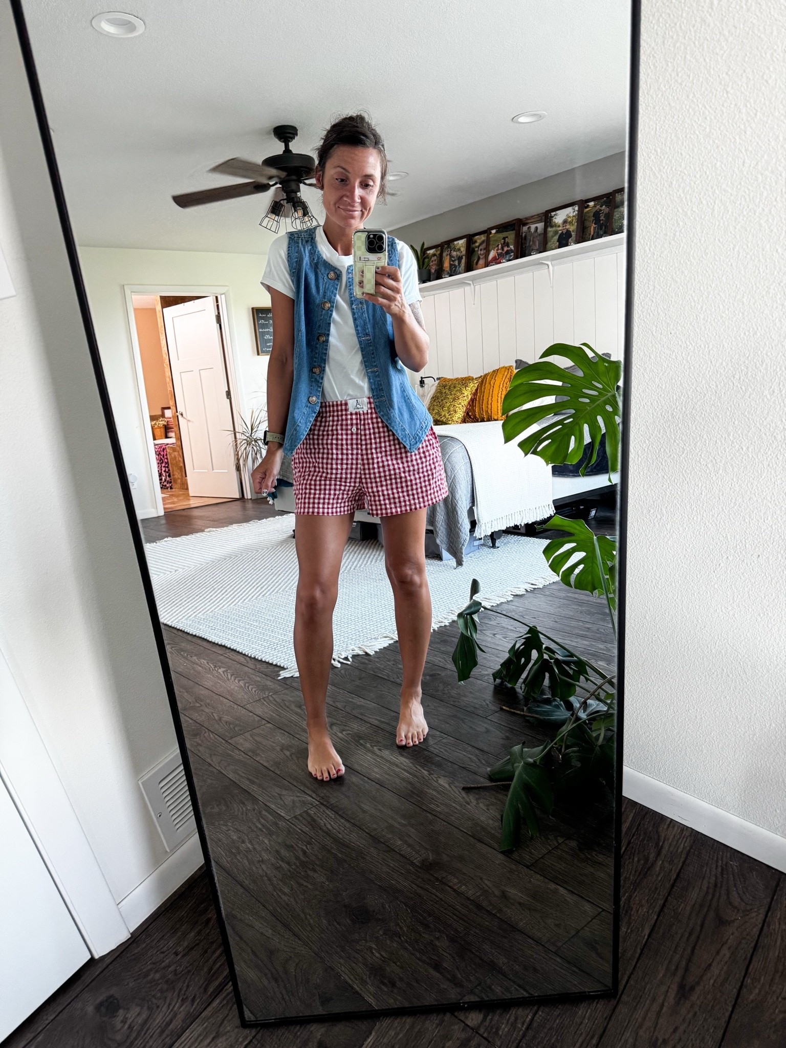 ♥️♥️♥️ Probably shouldn’t wear these boxer shorts out in public, but I did. 

Shirt: small 
Vest: small
Shorts: small

#LTKootd #LTKselfcare #LTKmomlife